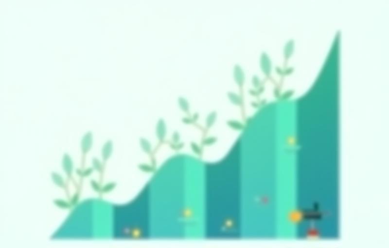 Graphic representing business growth and positive results